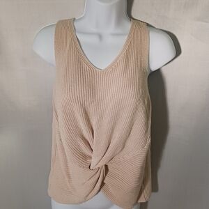 Women's PulloverKnitted Twist Front Top-Vest Size M For Layering